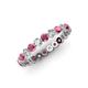 3 - Valerie 2.70 mm Rhodolite Garnet and Lab Grown Diamond Eternity Band 