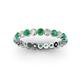 2 - Valerie 2.70 mm Emerald and Lab Grown Diamond Eternity Band 