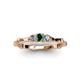 3 - Twyla Lab Grown Diamond and Emerald Three Stone Ring 