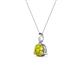 3 - Sheryl 5.00 mm Yellow Diamond Solitaire Pendant 