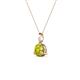 3 - Sheryl 5.00 mm Yellow Diamond Solitaire Pendant 