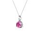 2 - Sheryl 5.80 mm Pink Sapphire Solitaire Pendant 