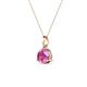 2 - Sheryl 5.80 mm Pink Sapphire Solitaire Pendant 