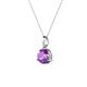 2 - Sheryl 5.80 mm Amethyst Solitaire Pendant 