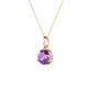 2 - Sheryl 5.80 mm Amethyst Solitaire Pendant 