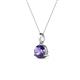 2 - Sheryl 5.80 mm Iolite Solitaire Pendant 