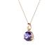 2 - Sheryl 5.80 mm Iolite Solitaire Pendant 