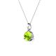 2 - Sheryl 5.80 mm Peridot Solitaire Pendant 