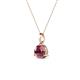 2 - Sheryl 5.80 mm Rhodolite Garnet Solitaire Pendant 