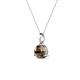 2 - Sheryl 5.80 mm Smoky Quartz Solitaire Pendant 