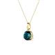 2 - Sheryl 5.80 mm London Blue Topaz Solitaire Pendant 