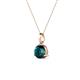 2 - Sheryl 5.80 mm London Blue Topaz Solitaire Pendant 