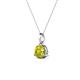 2 - Sheryl 5.80 mm Yellow Diamond Solitaire Pendant 