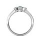 4 - Irina Emerald and Lab Grown Diamond Three Stone Engagement Ring 