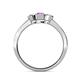 4 - Irina Amethyst and Lab Grown Diamond Three Stone Engagement Ring 