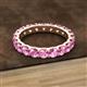 2 - Audrey 3.80 mm Pink Sapphire U Prong Eternity Band 