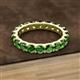 2 - Audrey 3.80 mm Green Garnet U Prong Eternity Band 