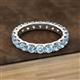 2 - Audrey 3.80 mm Aquamarine U Prong Eternity Band 