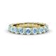 1 - Audrey 3.80 mm Aquamarine U Prong Eternity Band 