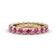 1 - Audrey 3.80 mm Pink Tourmaline U Prong Eternity Band 