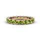 1 - Audrey 3.80 mm Peridot U Prong Eternity Band 