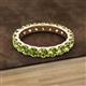 2 - Audrey 3.80 mm Peridot U Prong Eternity Band 