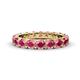 1 - Audrey 3.80 mm Rhodolite Garnet U Prong Eternity Band 
