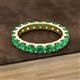 2 - Audrey 3.80 mm Emerald U Prong Eternity Band 