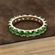 2 - Audrey 3.80 mm Green Garnet U Prong Eternity Band 