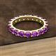 2 - Audrey 3.80 mm Amethyst U Prong Eternity Band 