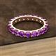 2 - Audrey 3.80 mm Amethyst U Prong Eternity Band 