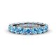 1 - Audrey 3.80 mm Blue Topaz U Prong Eternity Band 