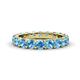 1 - Audrey 3.80 mm Blue Topaz U Prong Eternity Band 