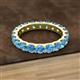 2 - Audrey 3.80 mm Blue Topaz U Prong Eternity Band 