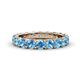 1 - Audrey 3.80 mm Blue Topaz U Prong Eternity Band 
