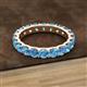 2 - Audrey 3.80 mm Blue Topaz U Prong Eternity Band 