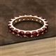 2 - Audrey 3.80 mm Red Garnet U Prong Eternity Band 