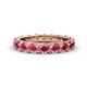 1 - Audrey 3.80 mm Rhodolite Garnet U Prong Eternity Band 
