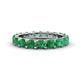 1 - Audrey 3.80 mm Emerald U Prong Eternity Band 