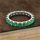 2 - Audrey 3.80 mm Emerald U Prong Eternity Band 