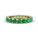 1 - Audrey 3.80 mm Emerald U Prong Eternity Band 