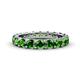 1 - Audrey 3.80 mm Green Garnet U Prong Eternity Band 