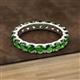 2 - Audrey 3.80 mm Green Garnet U Prong Eternity Band 