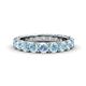 1 - Audrey 3.80 mm Aquamarine U Prong Eternity Band 