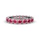 1 - Audrey 3.80 mm Rhodolite Garnet U Prong Eternity Band 