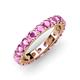 3 - Audrey 3.80 mm Pink Sapphire U Prong Eternity Band 