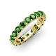 3 - Audrey 3.80 mm Green Garnet U Prong Eternity Band 