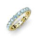 3 - Audrey 3.80 mm Aquamarine U Prong Eternity Band 