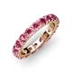 3 - Audrey 3.80 mm Pink Tourmaline U Prong Eternity Band 