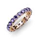 3 - Audrey 3.80 mm Iolite U Prong Eternity Band 